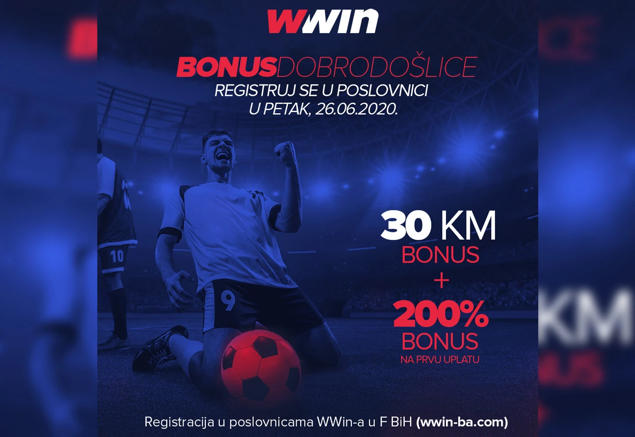 Registriraj se danas i osvoji bonus