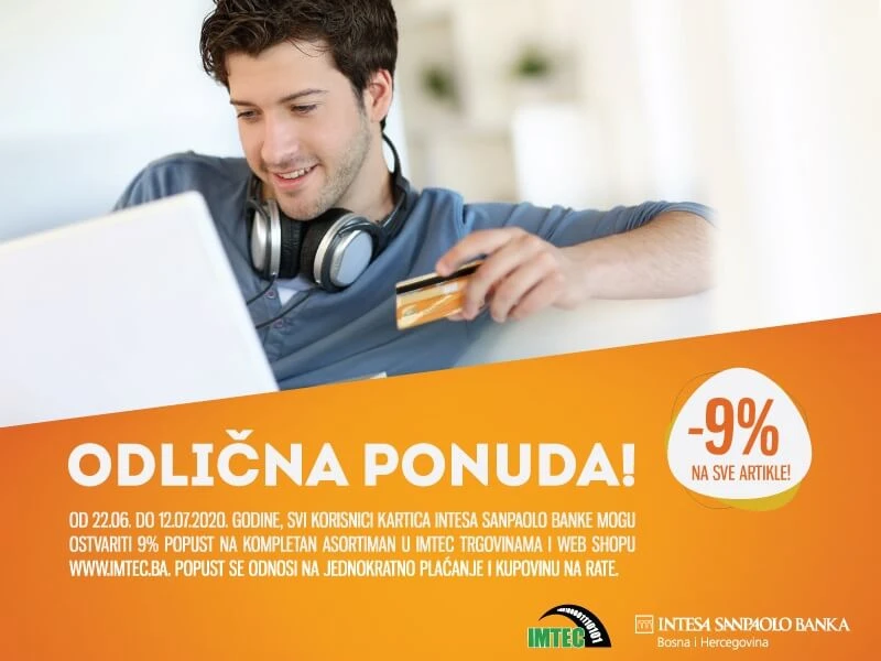 Imtec i Intesa Sanpaolo Banka: 9% popusta na cijeli asortiman