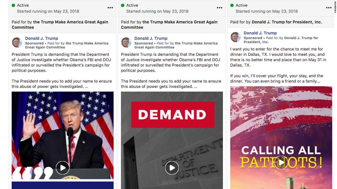 Facebook povukao izborne oglase Donalda Trumpa