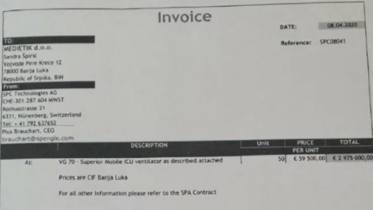 Za nabavku respiratora i opreme u RS-u isplaćeno 2.975.000 eura