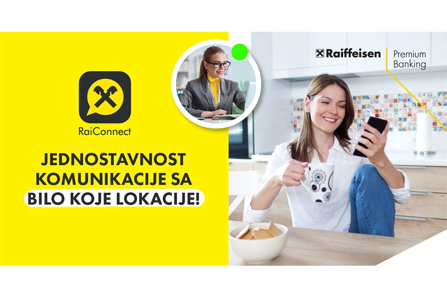 Prva banka na tržištu sa novom komunikacijskom platformom za premium klijente 'Raiconnect'