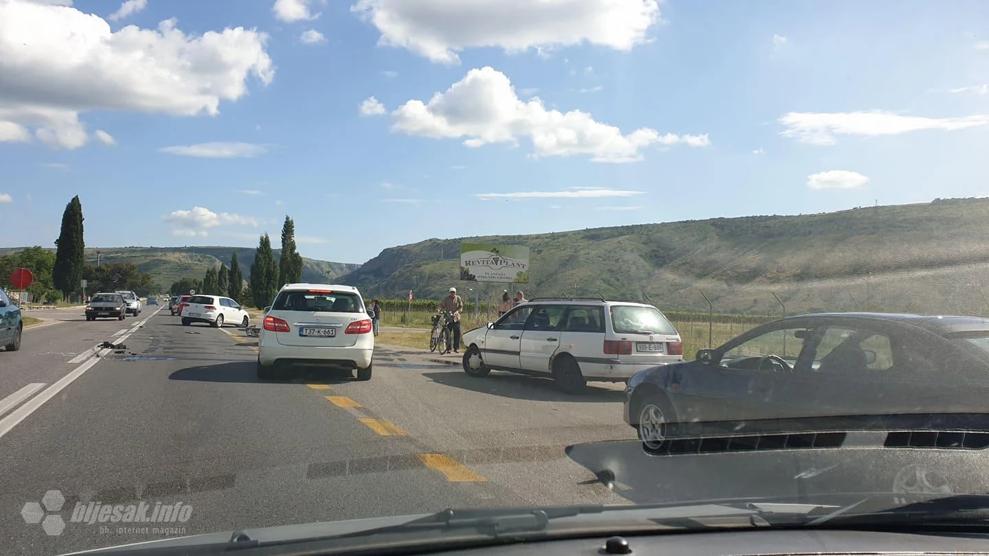 Sudar na magistrali južno od Mostara
