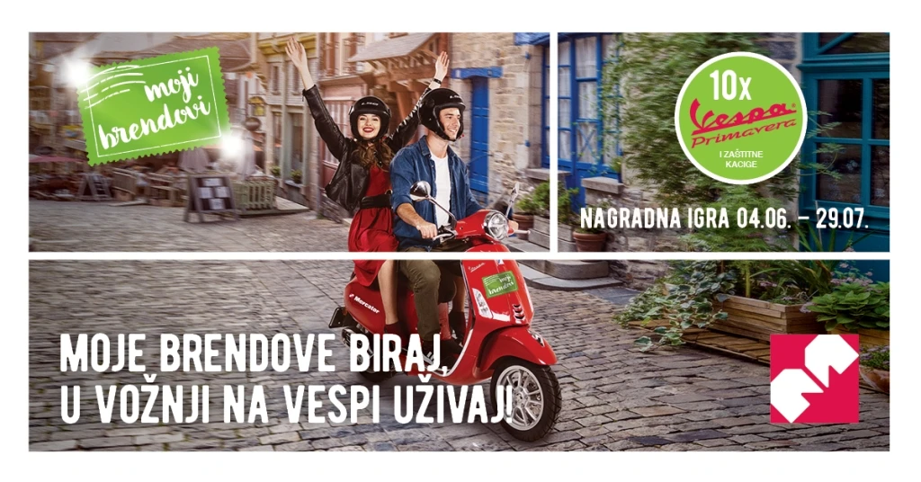 Moje brendove biraj, u vožnji na Vespi uživaj