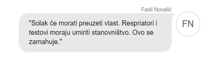Objavljene prepiske Novalića zbog kojih je uhićen
