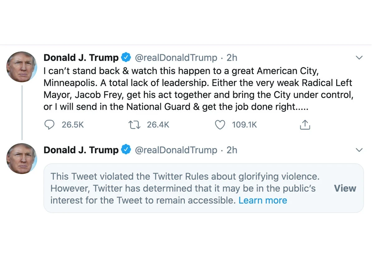 Twitter upozorava: Trump poziva na nasilje