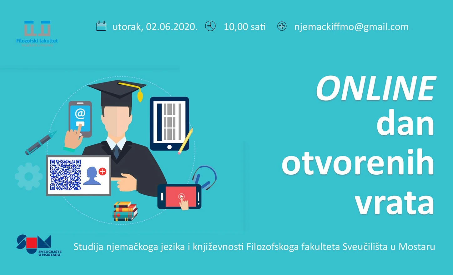 Prvi Online dan otvorenih vrata Studija njemačkoga jezika Filozofskoga fakulteta SUM-a