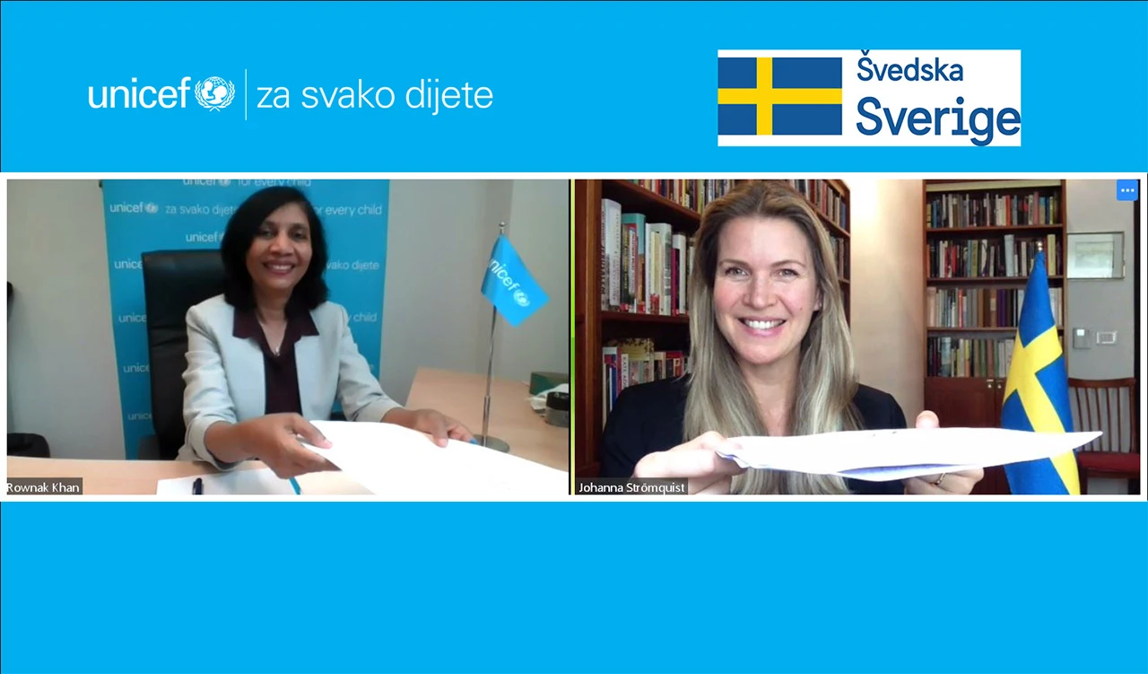 Vlada Kraljevine Švedske i UNICEF nastavljaju strateško partnerstvo u BiH
