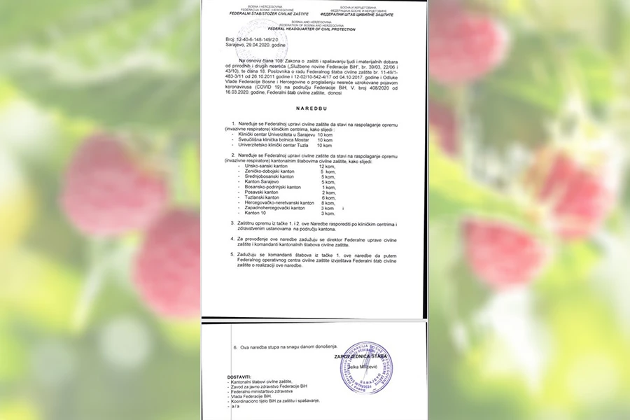 Respiratori i maline: Milićević potpisala raspodjelu