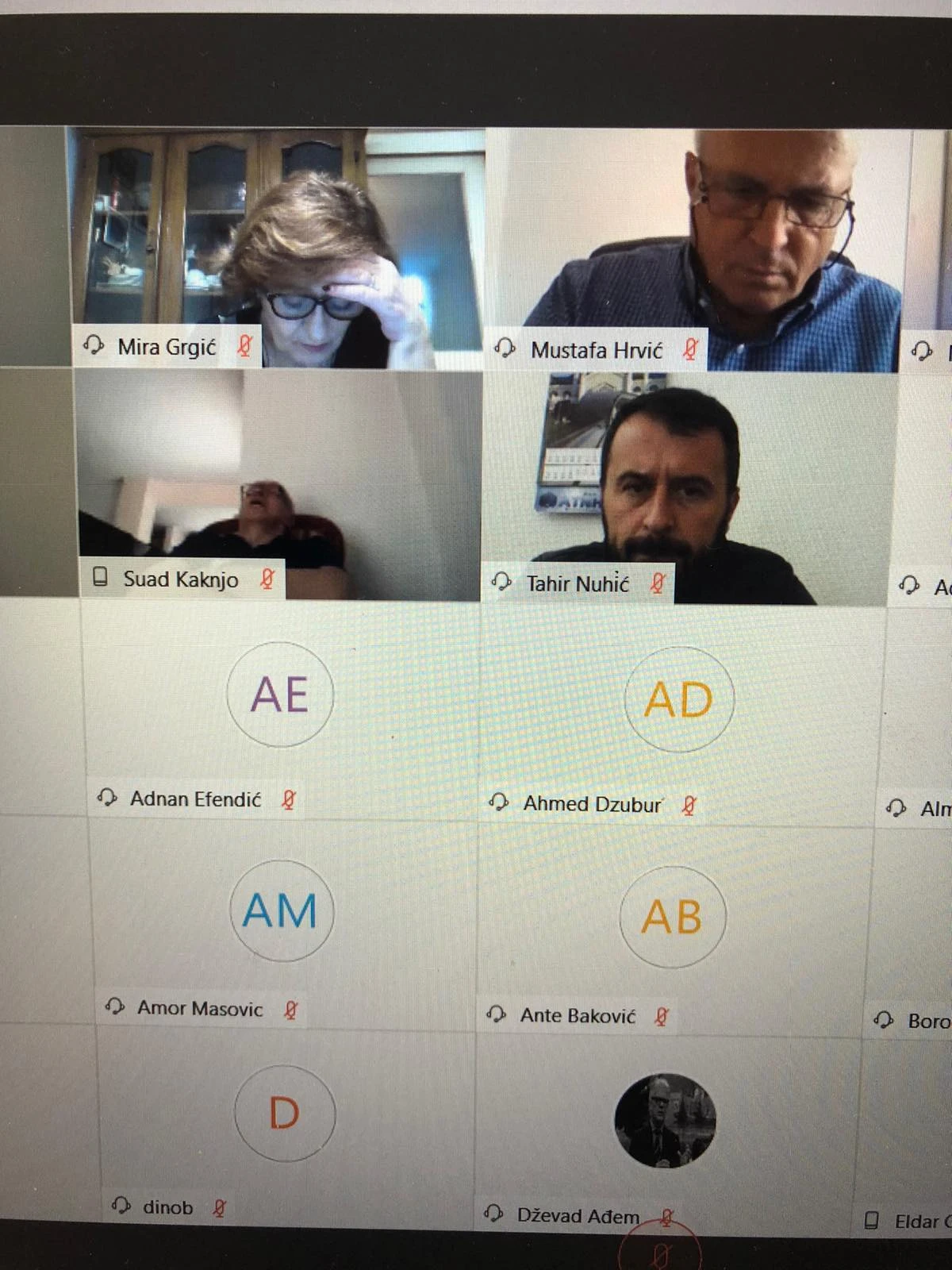 Zastupnik SDA spavao tijekom online sjednice Parlamenta FBiH
