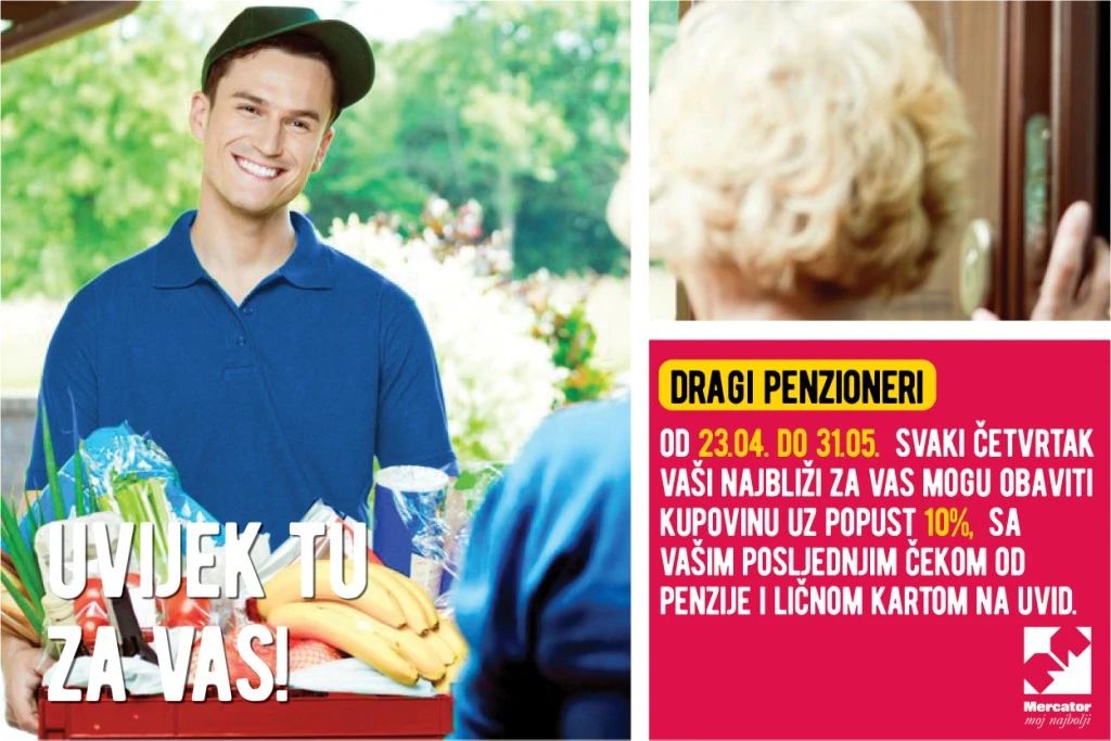 Nove pogodnosti u Mercatoru za umirovljenike