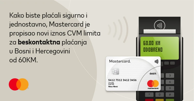Mastercard u BiH: Do 60KM bez unošenja PIN-a 