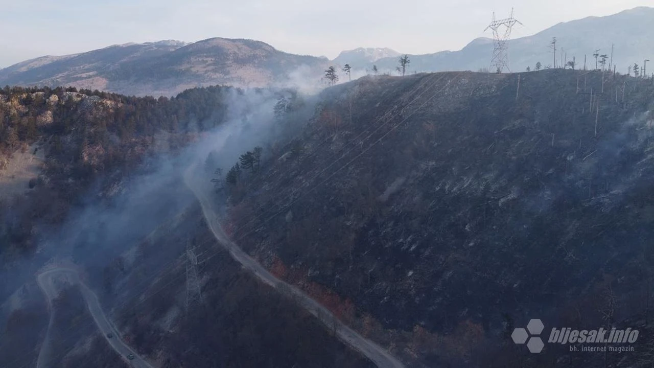 Kiša ugasila većinu požara u HNŽ, na požarištima i dalje vidljiv dim