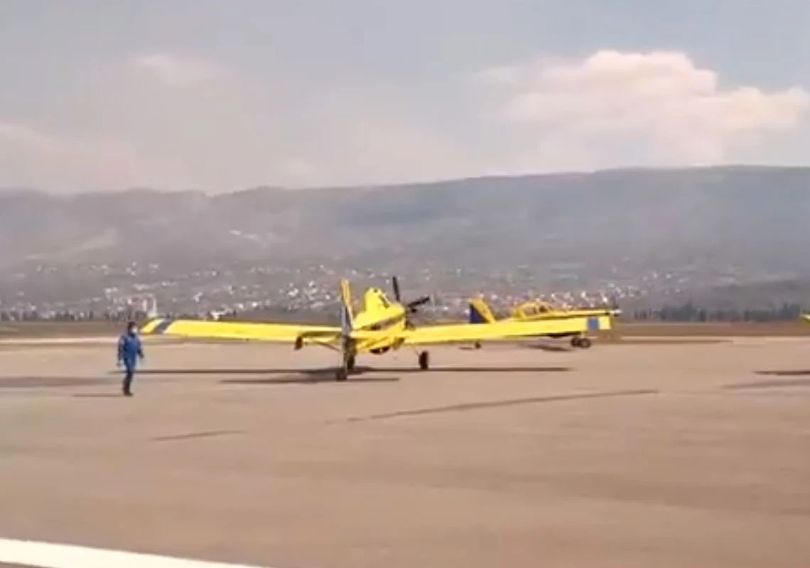 Crnogorski air traktori iz Mostara poletjeli gasiti požar u Konjicu