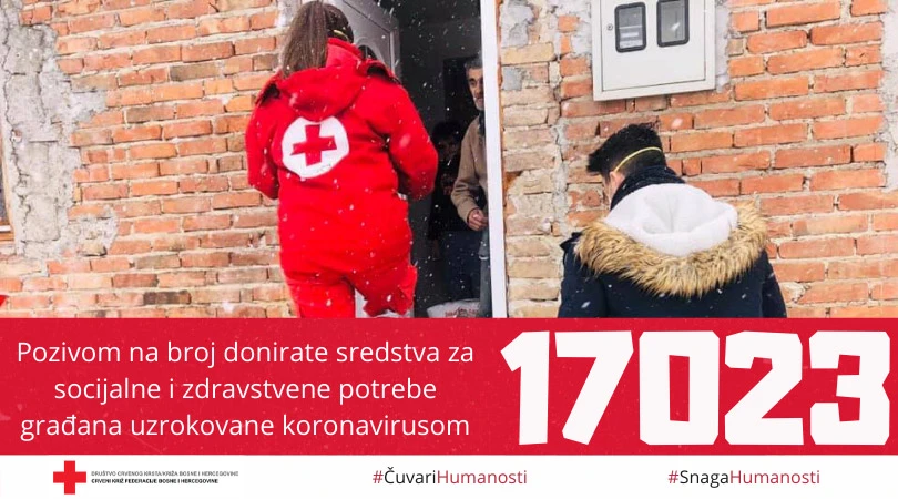 Pomozimo Crvenom križu F BiH, pozovite broj 17023