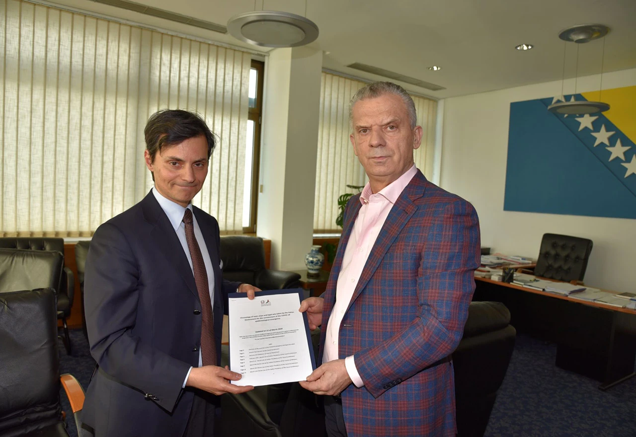 Minasi Radončiću uručio pregled mjera što je Italija uradila zbog koronavirusa