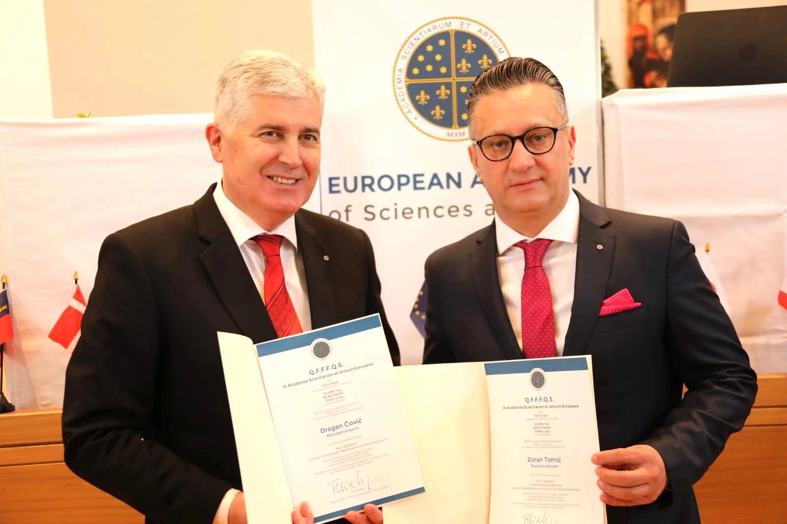 Svečanost u povodu prijema Čovića i Tomića u Europsku akademiju znanosti