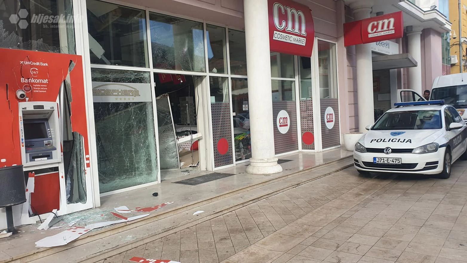 Raznesen bankomat u Mostaru