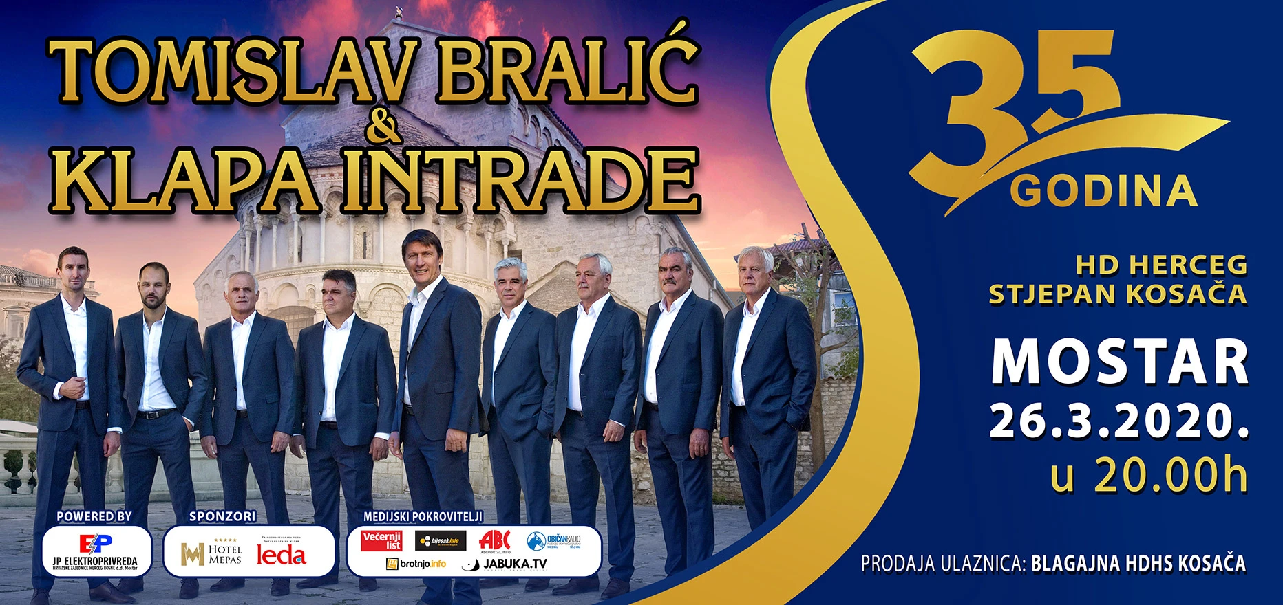 Povodom 35. godišnjice postojanja Klapa Intrade ponovno u Mostaru!