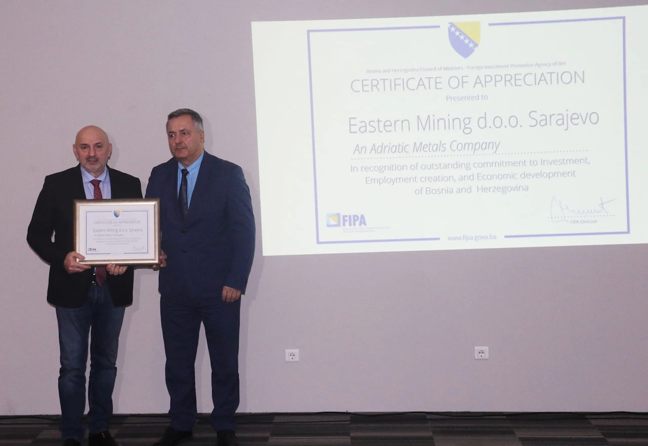 Eastern Mining među najboljim stranim investitorima u BiH