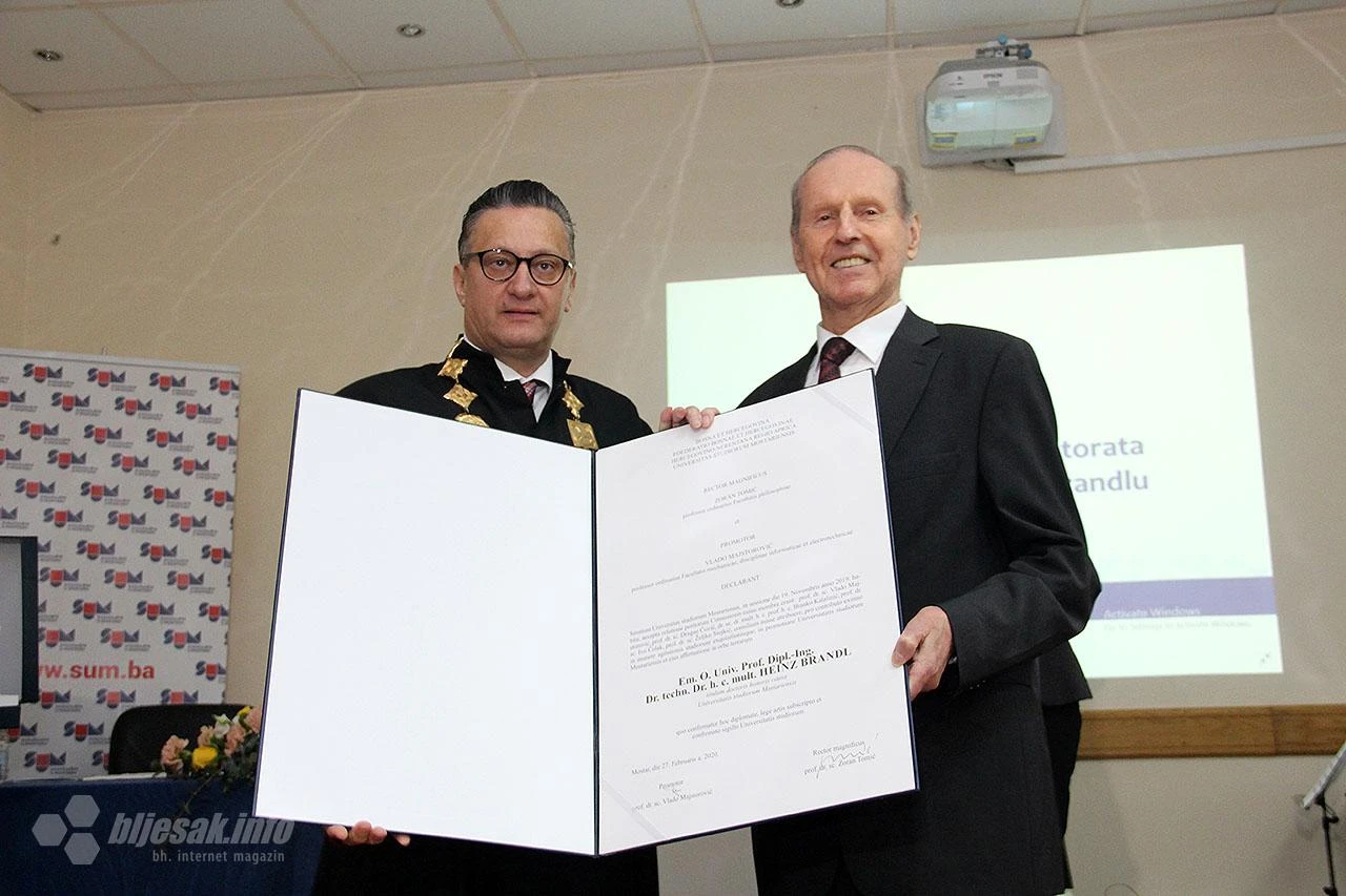 Dodijeljen počasni doktorat SUM-a profesoru emeritusu Heinzu Brandlu