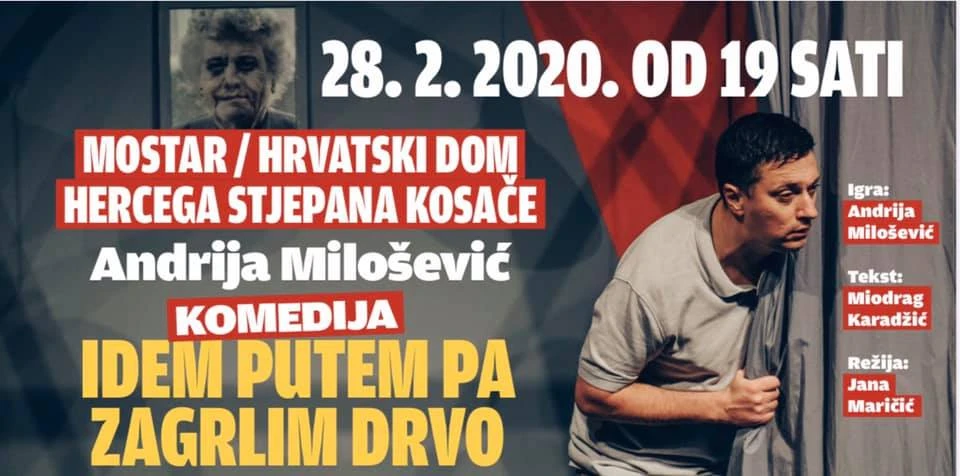 U prodaji ulaznice za dodatna mjesta za novu predstavu Andrije Miloševića u Mostaru