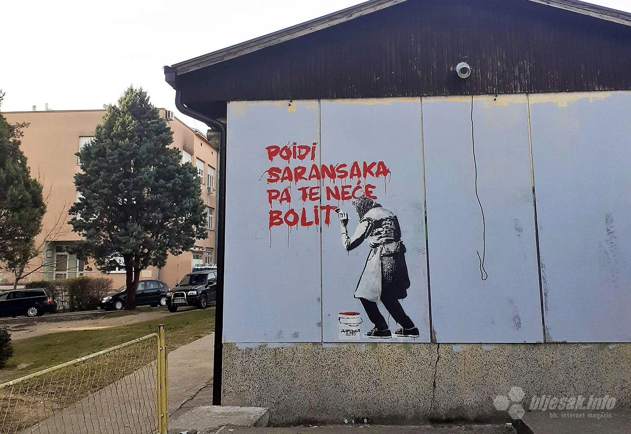 Grafit u Mostaru: ''Poidi saransaka pa te neće bolit''