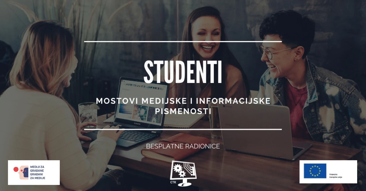 Poziv za studente: Besplatne radionice o medijskoj i informacijskoj pismenosti u Mostaru