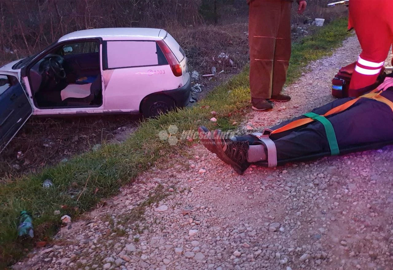 Žovnica: Vozač ozlijeđen pri slijetanju s ceste