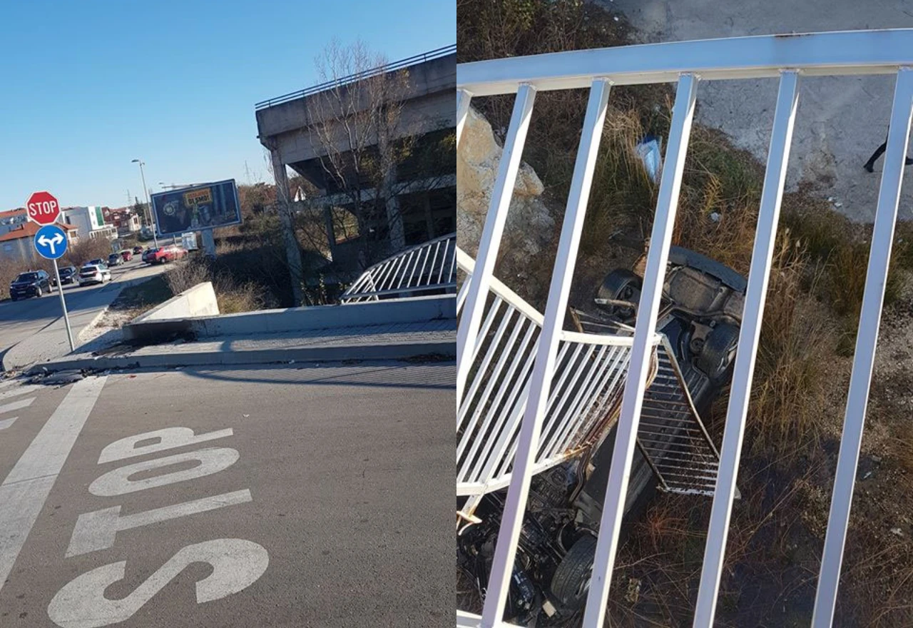 Čitluk: Automobil probio ogradu i završio u rupi 