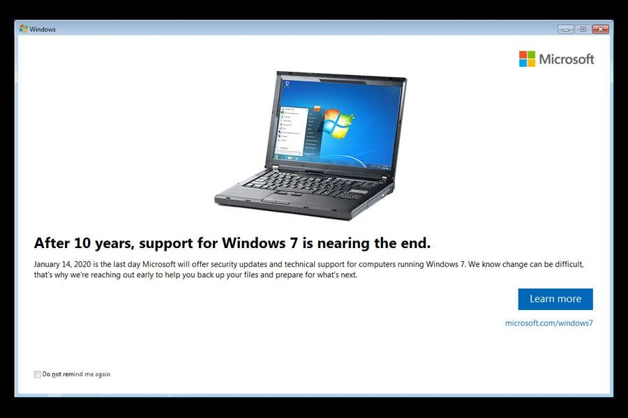 Microsoft kreće sa žešćim upozorenjima o kraju podrške za Windows 7
