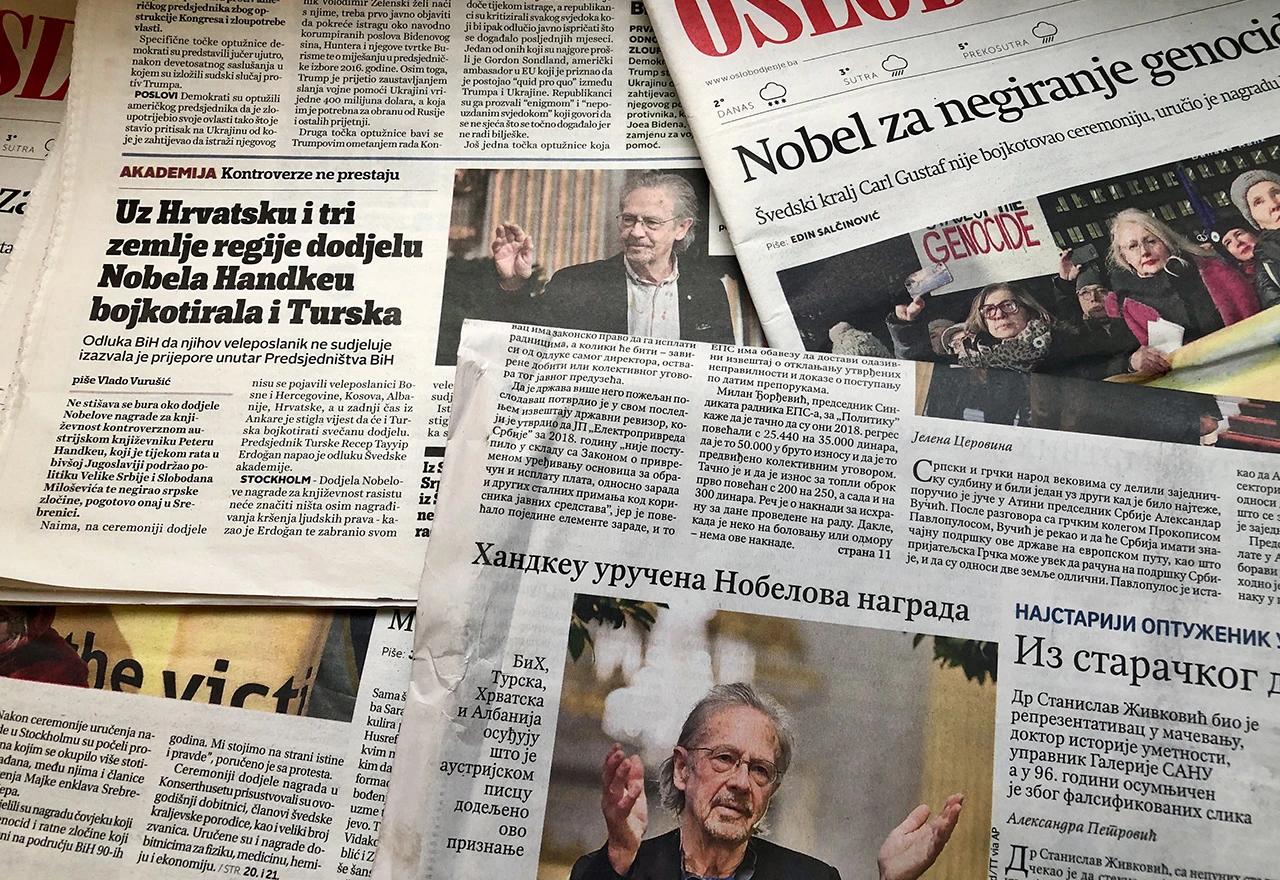 Regionalni mediji o dodjeli Nobelove nagrade Handkeu