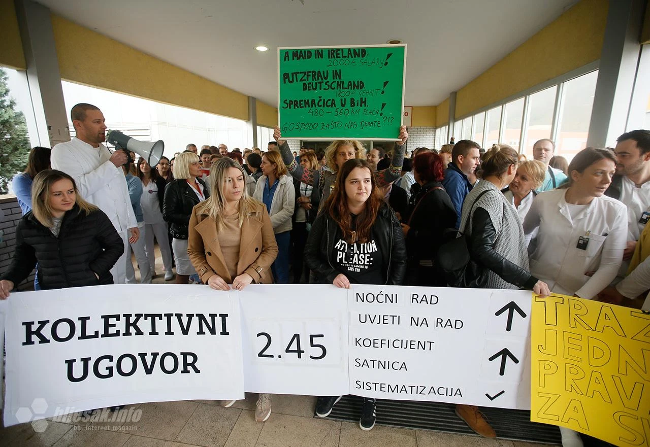Štrajk pred mostarskom bolnicom: Vlada pozvana da razmisli... 