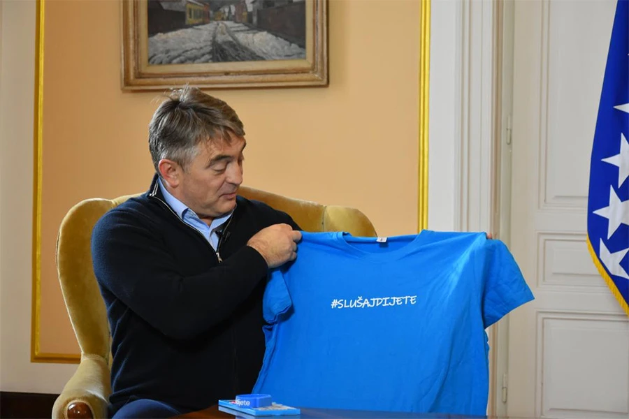 Komšić i Džaferović pridružili se kampanji UNICEF-a #SlušajDijete
