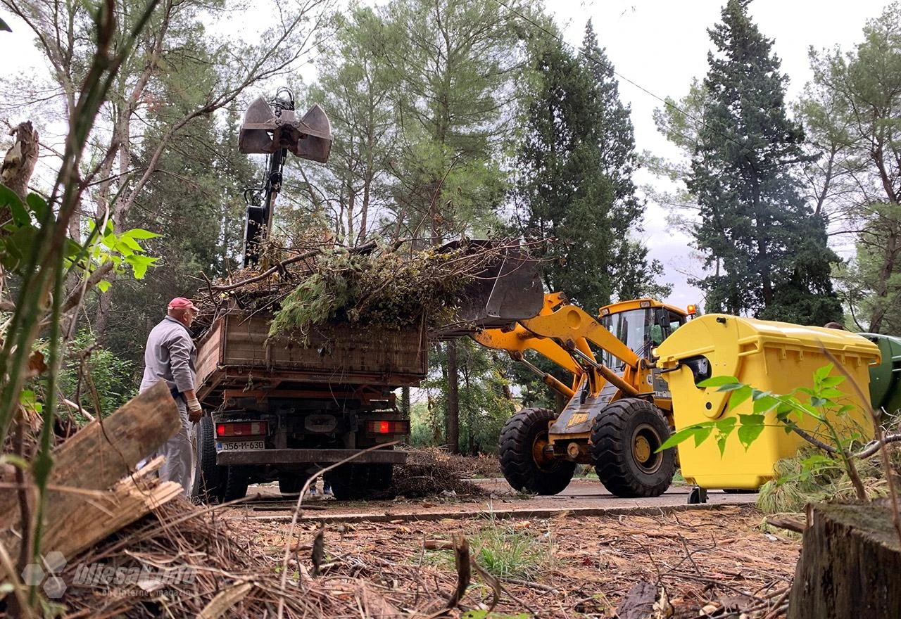 Počeo odvoz nakupljenog granja i zelene mase s Trimuše