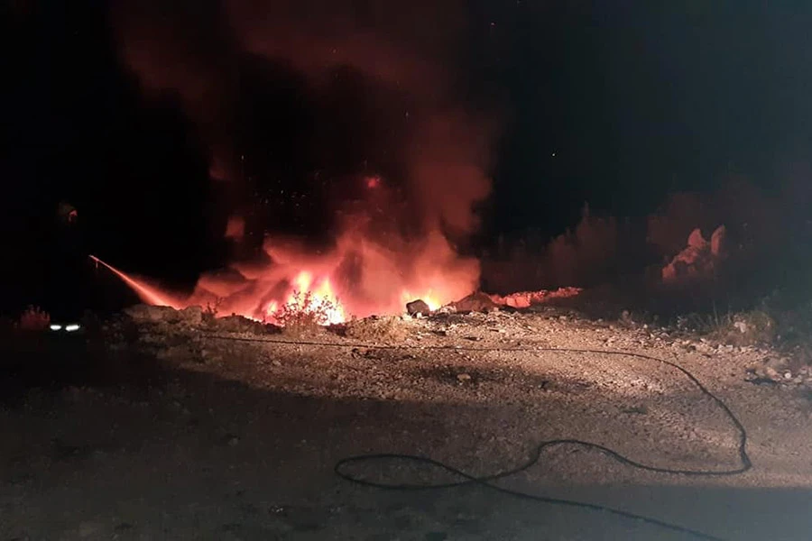 Gorjelo raslinje na Vardi