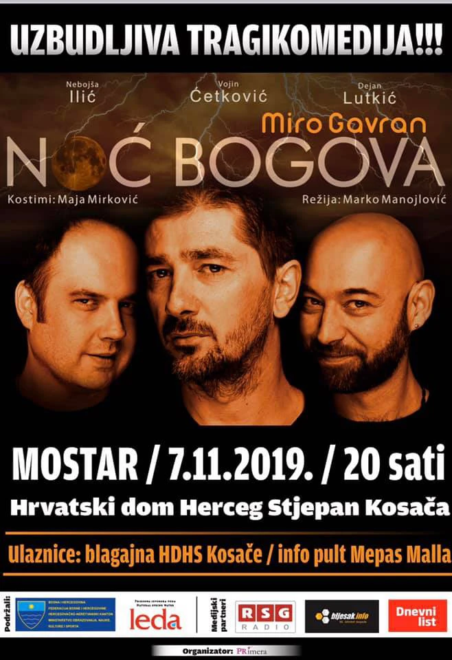 Predstava koja se ne propušta: ''Noć bogova'' u Mostaru 7. studenog