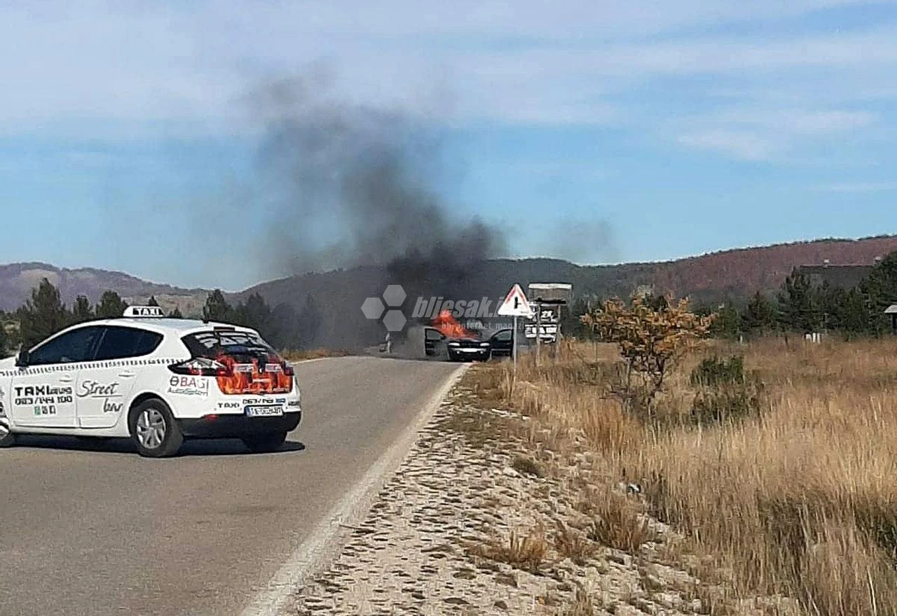 Blidinje: U potpunosti izgorio automobil