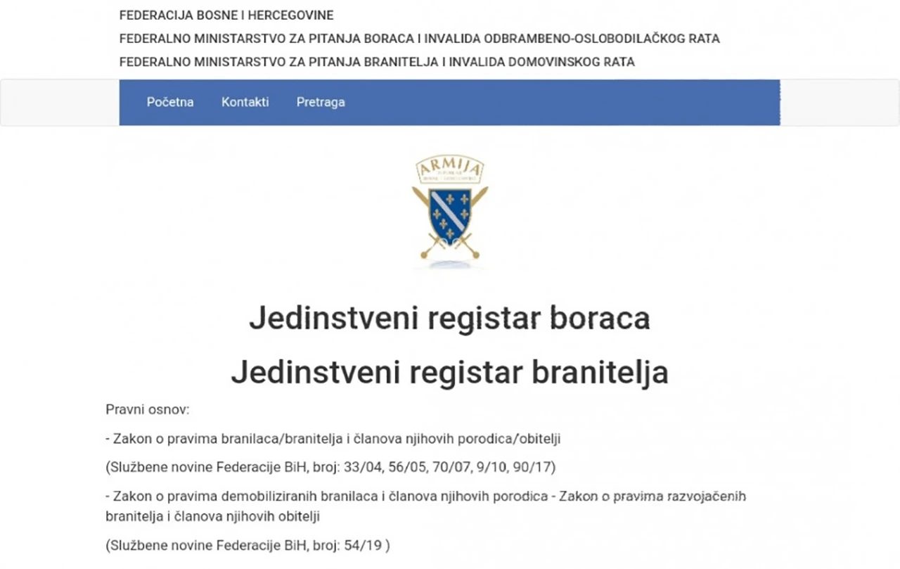 Objavljen jedinstveni registar branitelja: Koliko je tko ratovao?