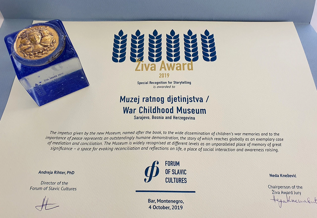 Specijalno priznanje za Muzej ratnog djetinjstva