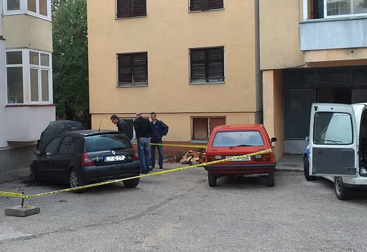 Gorio automobil zamjenika načelnika PU Trebinje