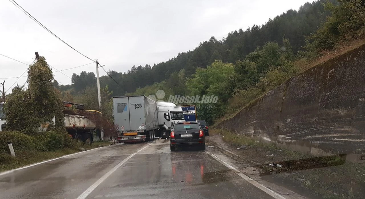 Prometna kod Konjica: Vozač teže ozlijeđen u sudaru dva kamiona
