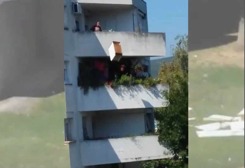 Kako leti namještaj s četvrtog kata u Čapljini?