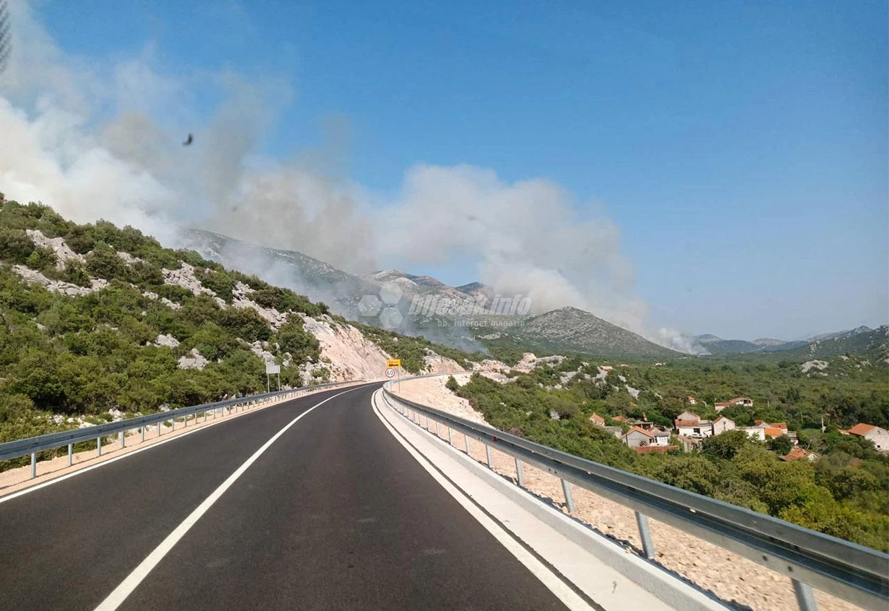 Ponovno aktivan požar na planini Žaba kod Neuma