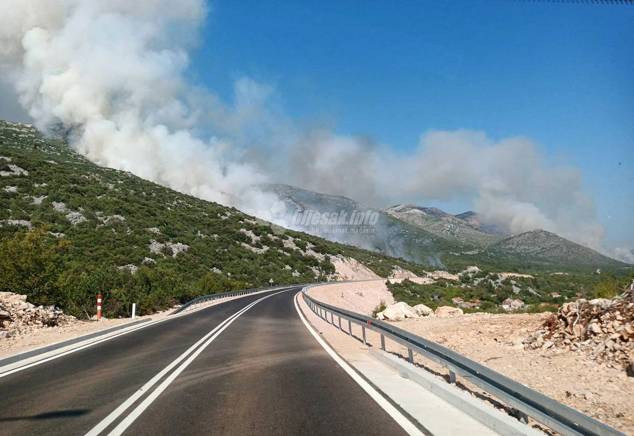 Požar u neumskom zaleđu, sve vatrogasne snage na terenu