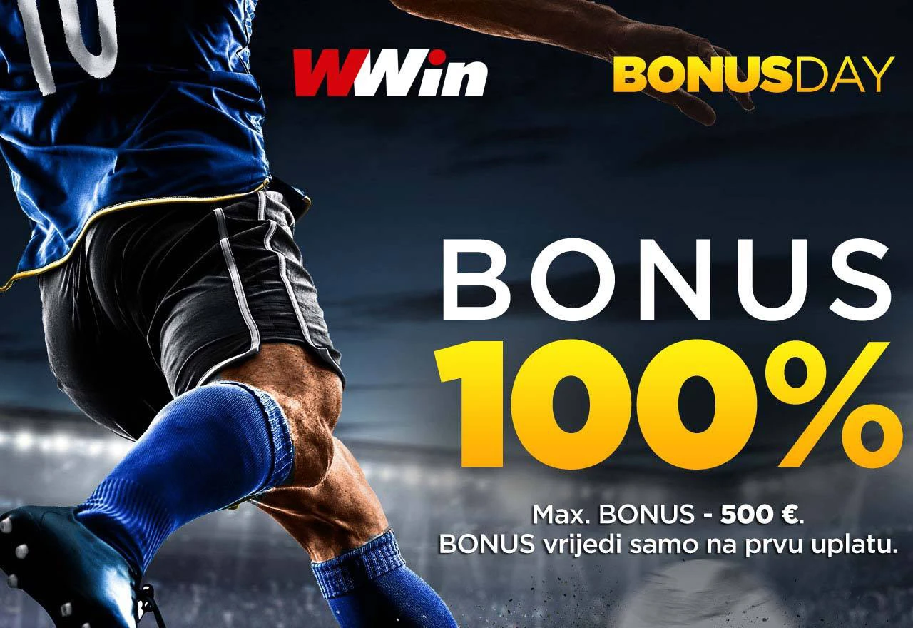 Bonus day u poslovnicama WWin - 100% bonusa na sve opcije uplate danas
