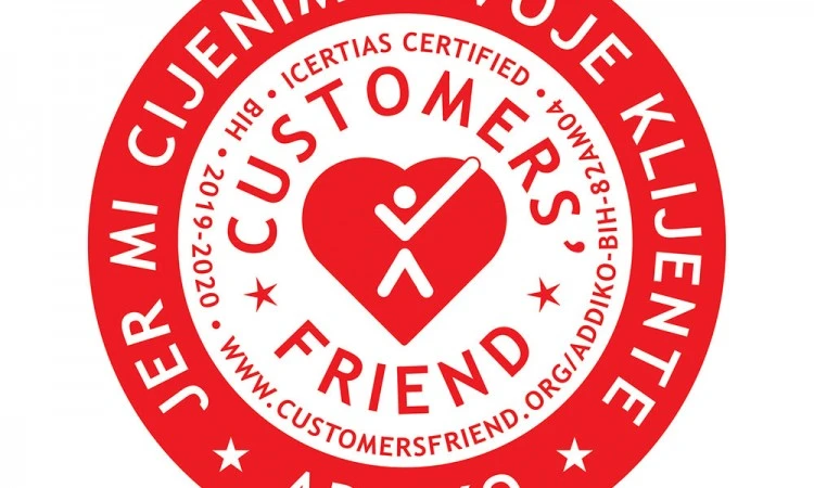 Addiko Bank dobila međunarodni certifikat "Customers' Friend – Predani Izvrsnosti”