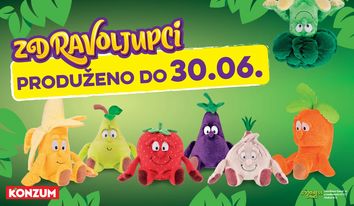Produženo trajanje projekta Zdravoljupci, nove količine plišanaca stižu u Konzum
