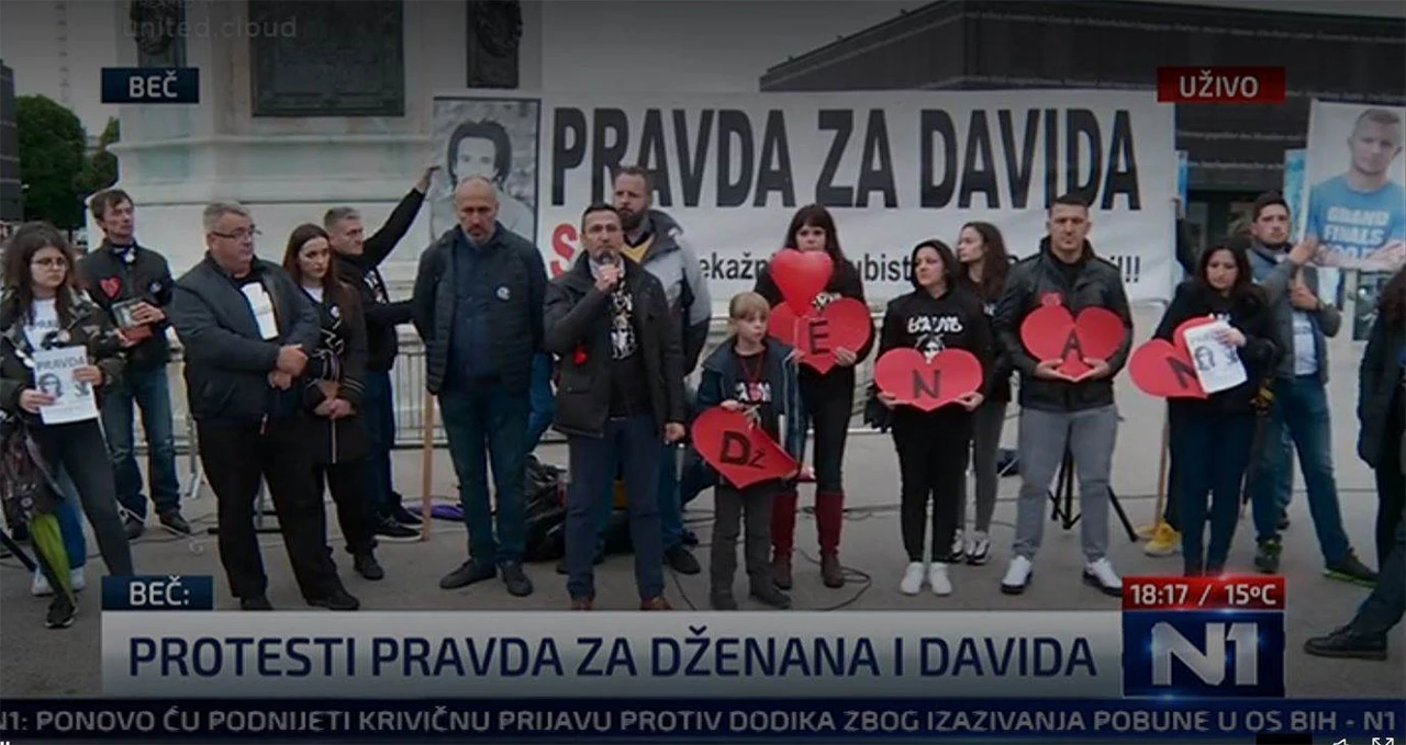 Protest "Pravda za Davida i Dženana" u Beču