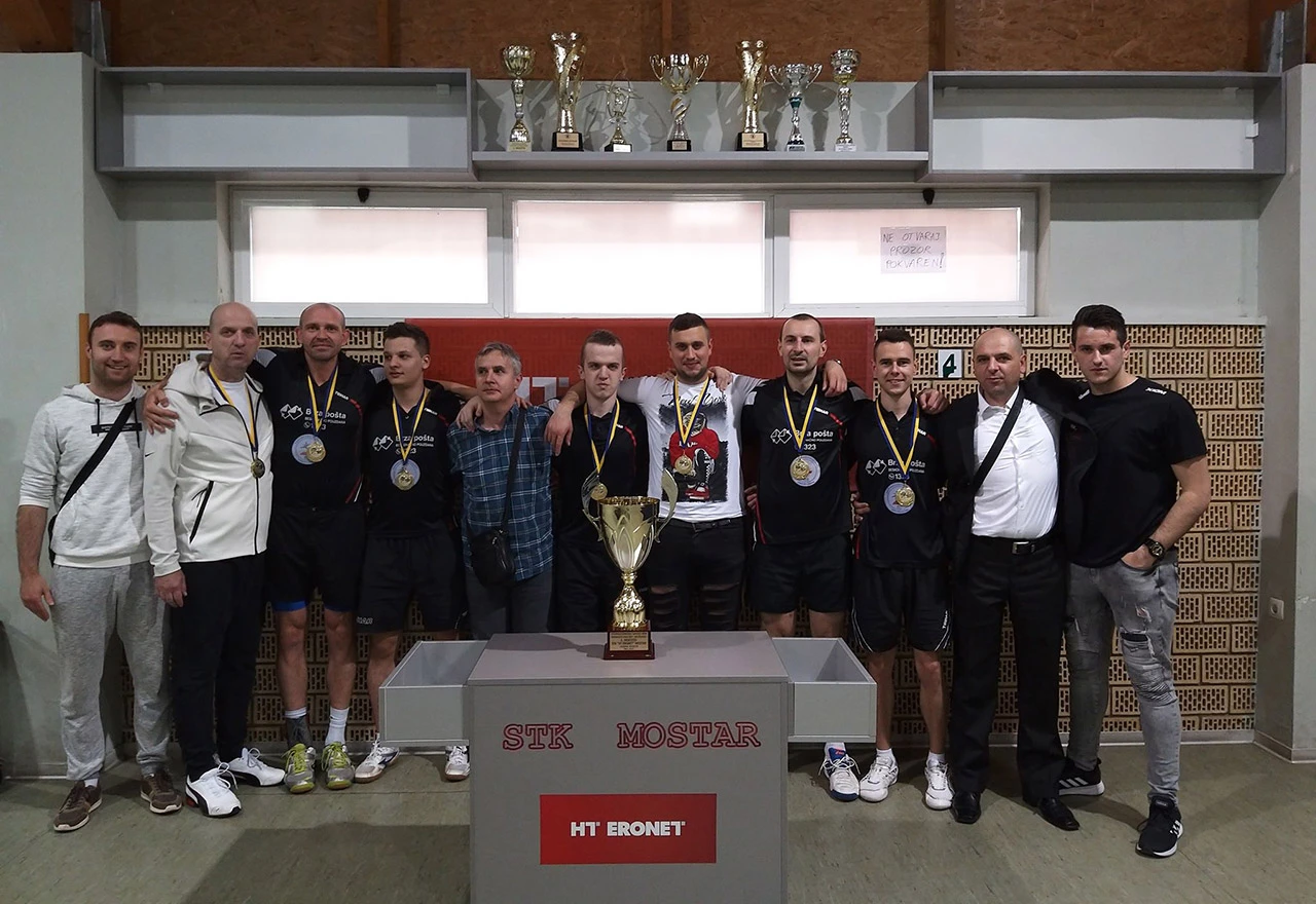 Stolnoteniski klub ''HT ERONET'' Mostar ponovno prvak Bosne i Hercegovine