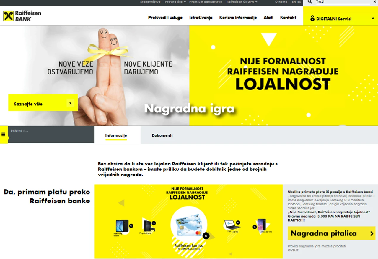 Nove nagradne igre Raiffeisen banke
